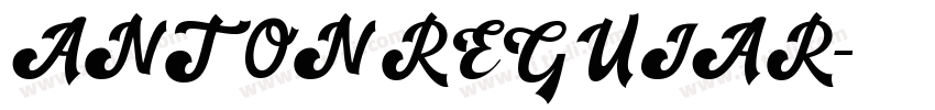 ANTON REGUIAR字体转换